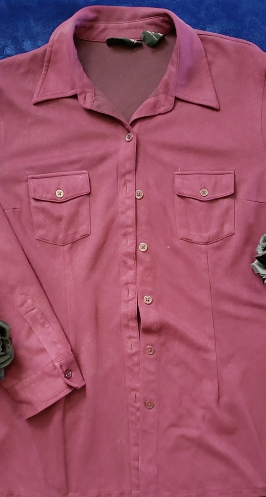 NY&Co Faux Suede blouse